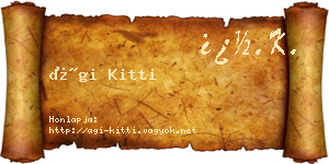 Ági Kitti névjegykártya