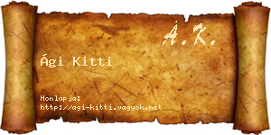 Ági Kitti névjegykártya
