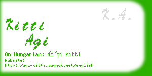 kitti agi business card